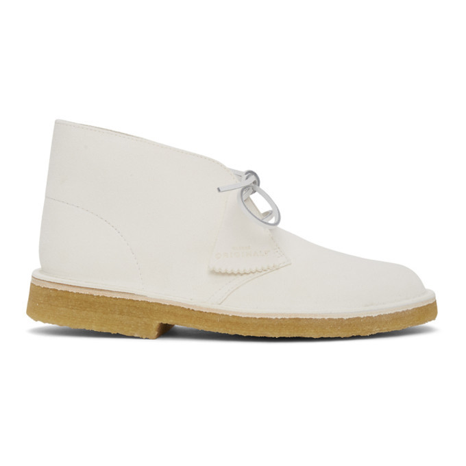 white clarks boots