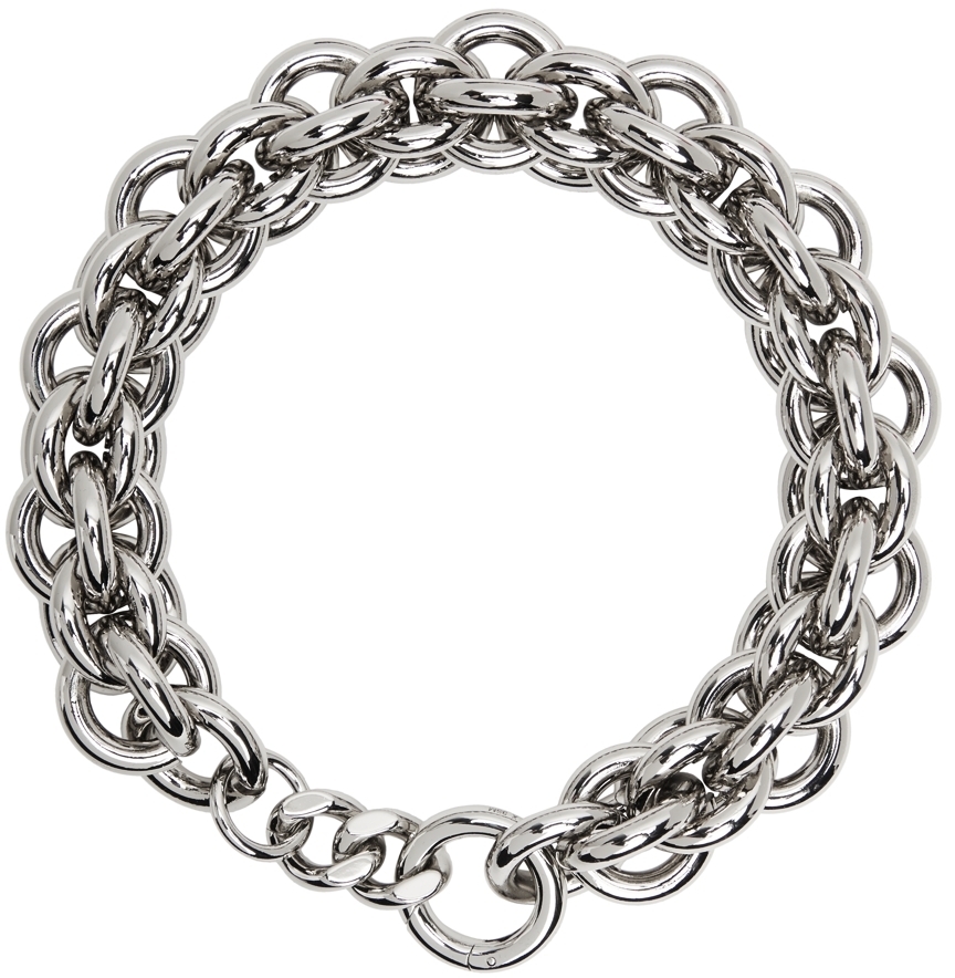 1017 ALYX 9SM Silver Dual Chunky Chain Necklace 1017 ALYX 9SM