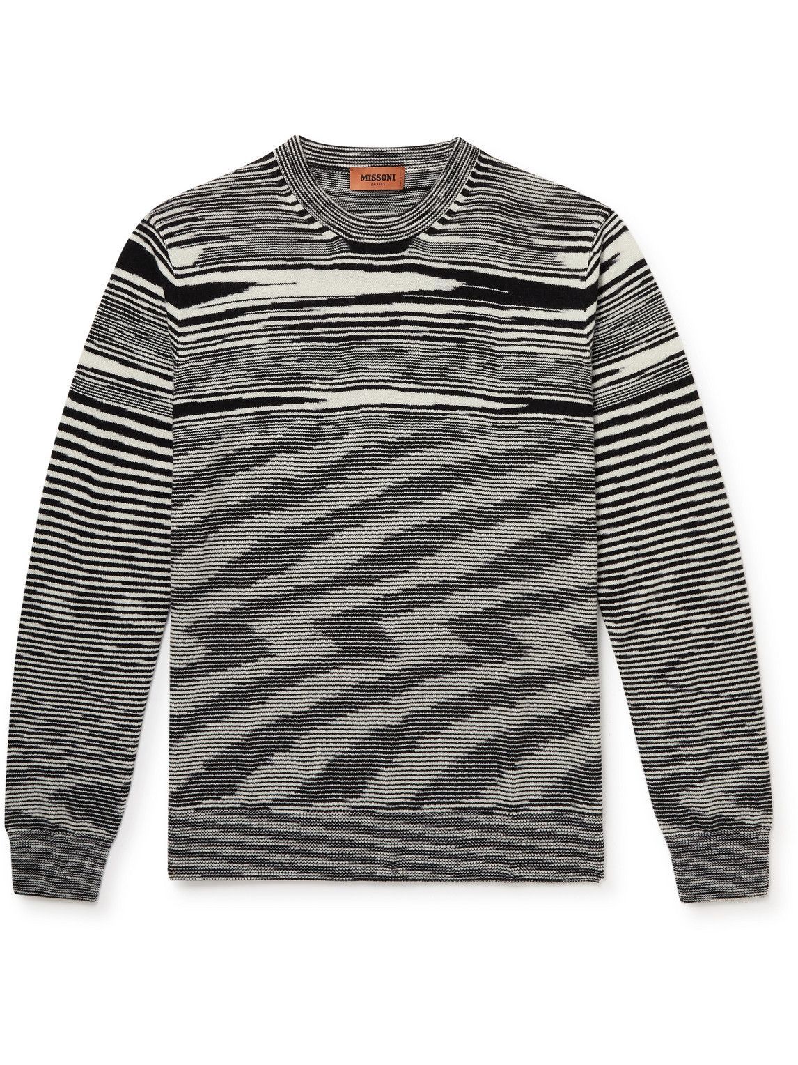 black and white striped cashmere sweater