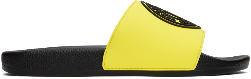Photo: Versace Jeans Couture Yellow V-Emblem Slides