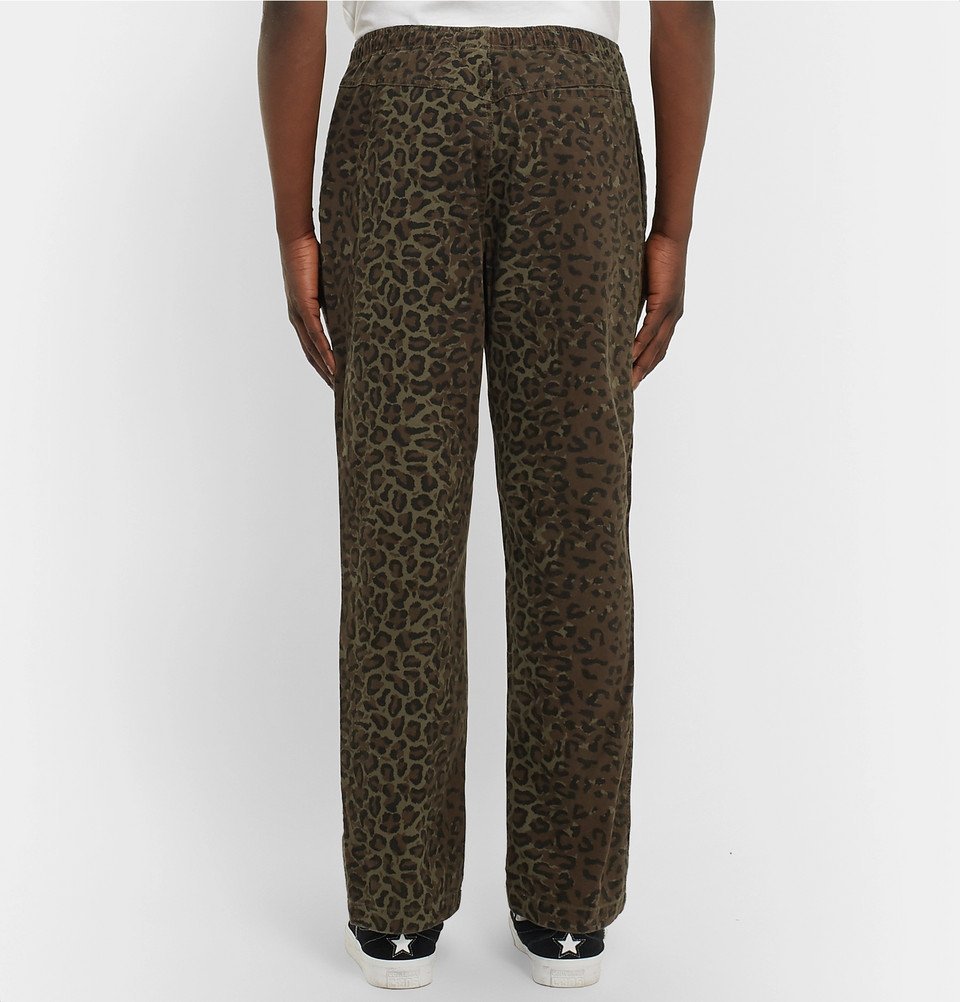 未使用 Stussy LEOPARD BEACH PANT レオパード オリーブ パンツ ワーク