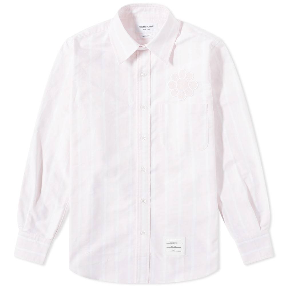 Thom Browne Floral Applique Striped 