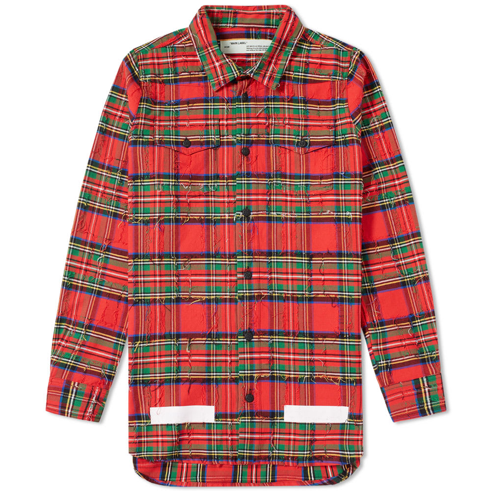 off white tartan shirt