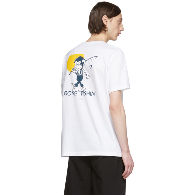 PS by Paul Smith White Gone Fishing T 
