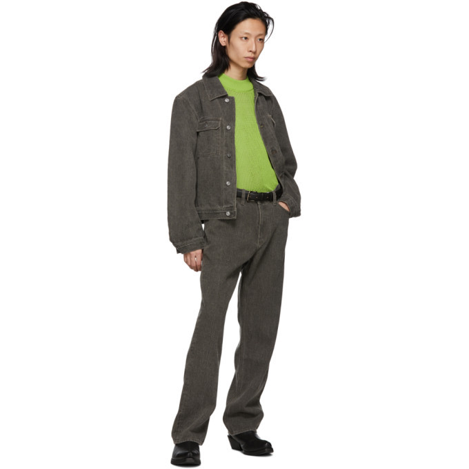Our Legacy Grey Linen Formal Cut Jeans 