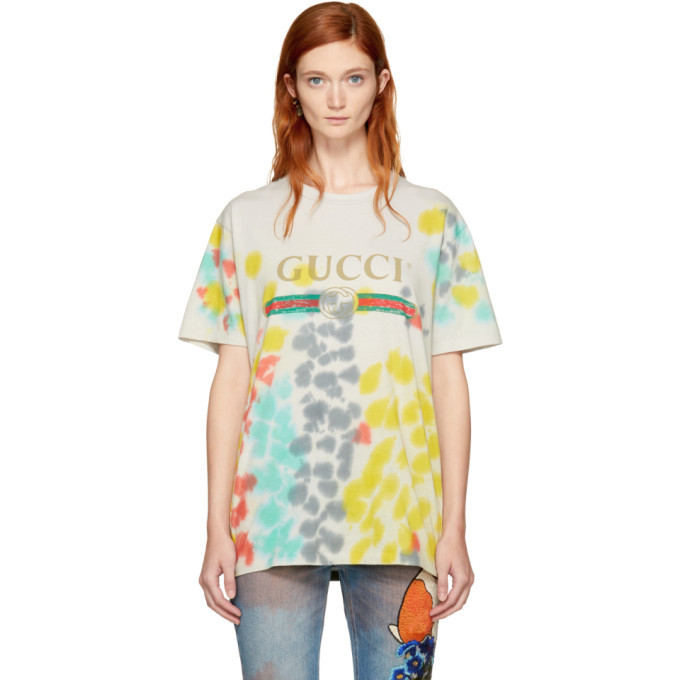 Gucci Multicolor Tie-Dye Logo T-Shirt Gucci