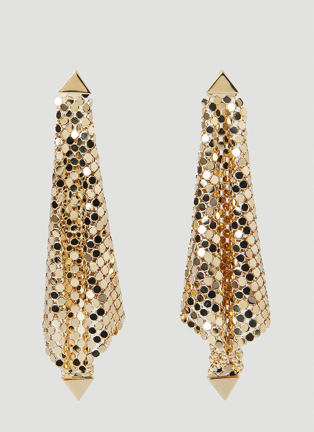 gold chainmail earrings