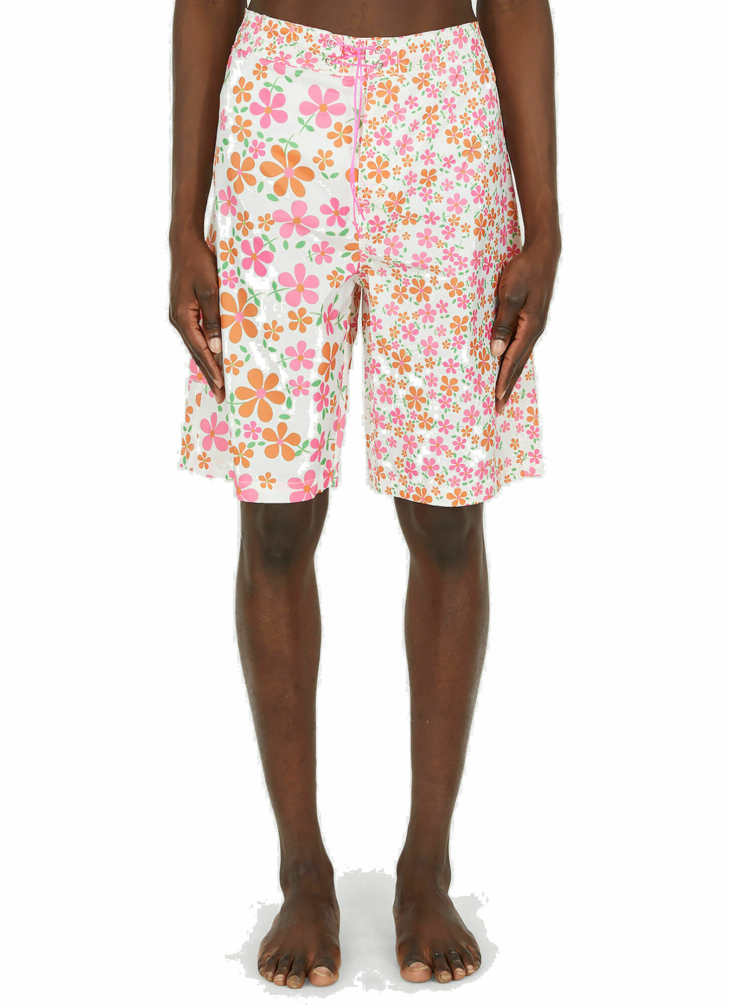 Photo: Floral Swim Shorts in Pink
