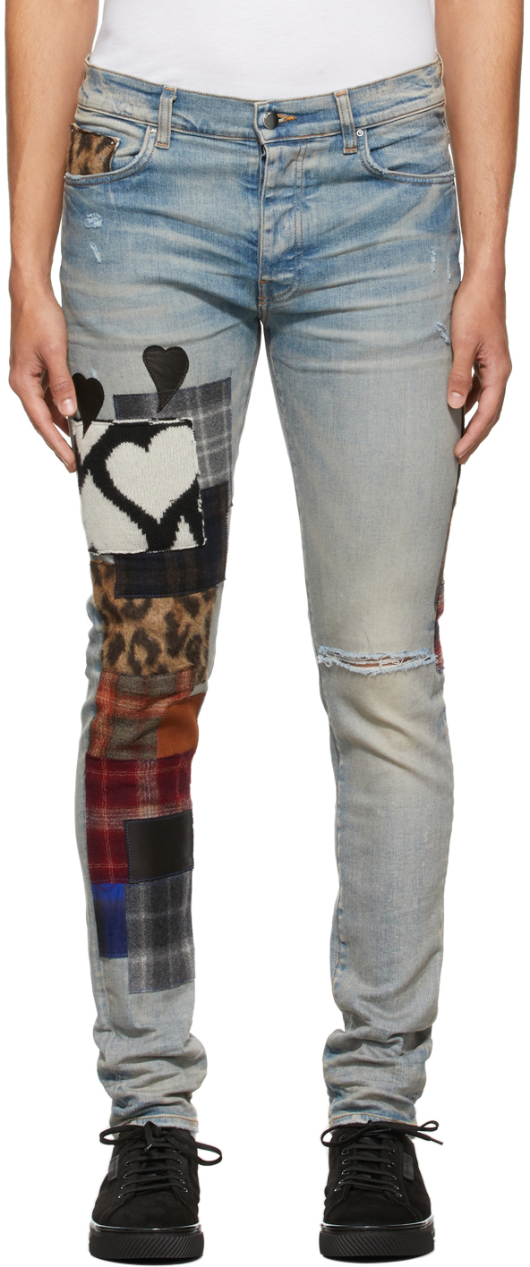 amiri art patch jean