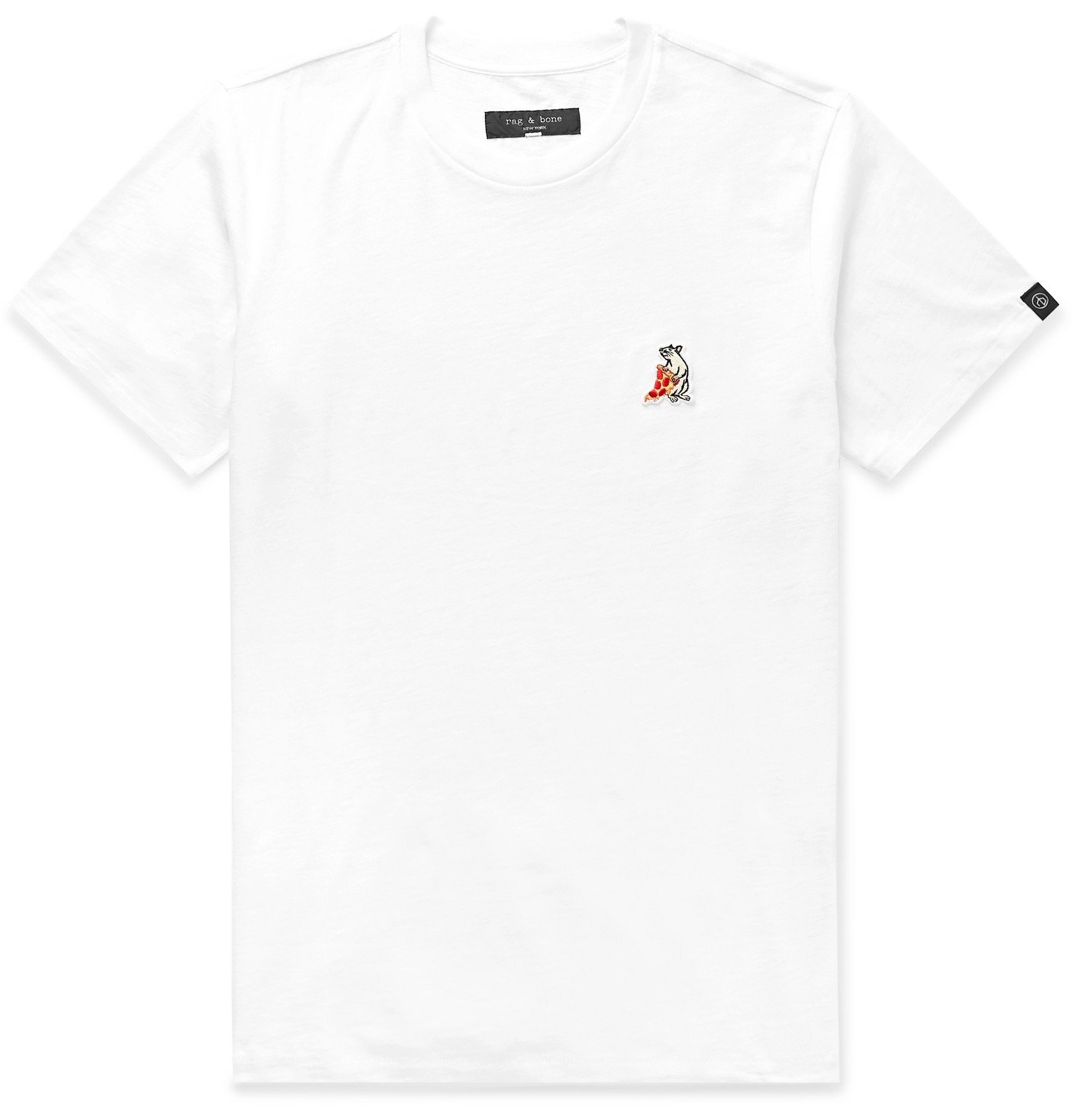 rag & bone - Logo-Appliquéd Cotton-Jersey T-Shirt - White Rag and Bone