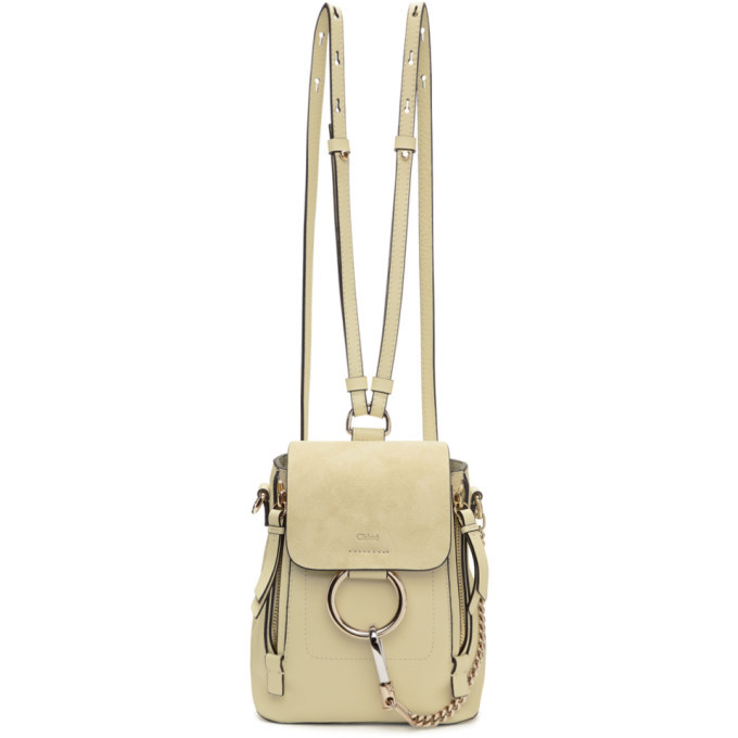 chloe faye backpack white