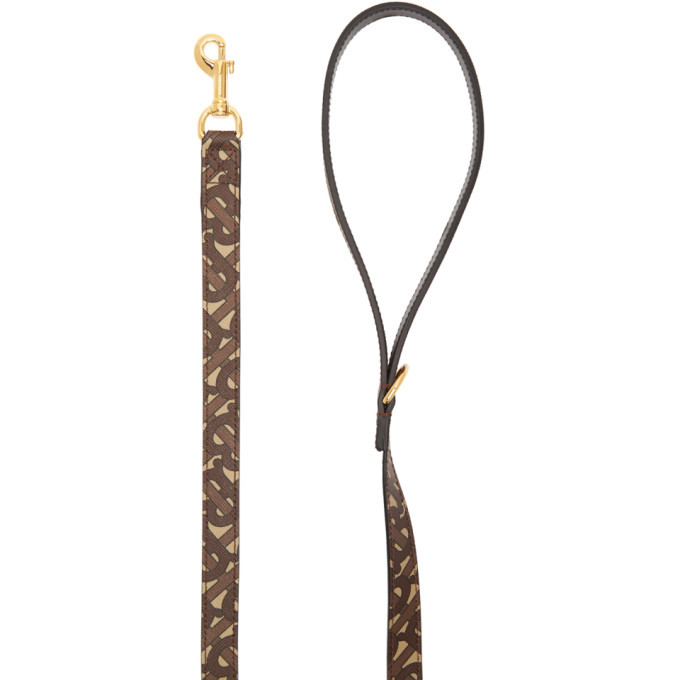 Burberry Brown Monogram Dog Leash Burberry