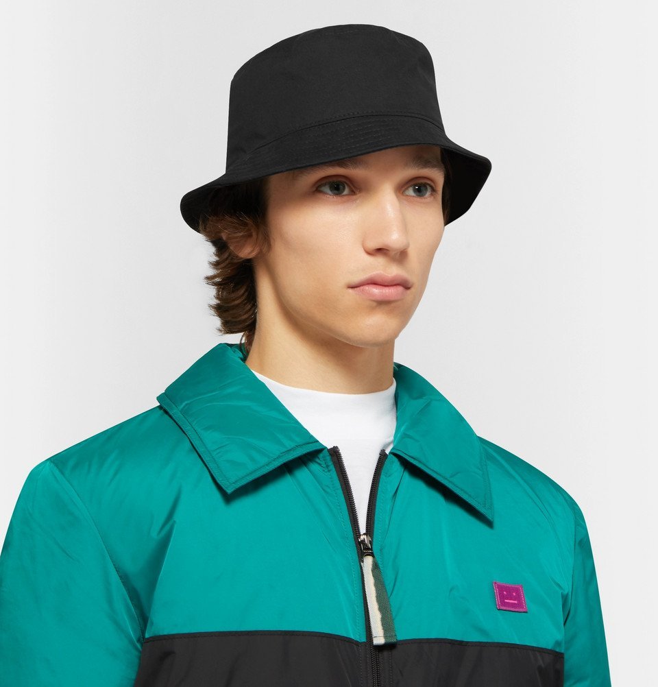 Acne Studios - Logo-Appliquéd Cotton-Twill Bucket Hat - Black Acne Studios