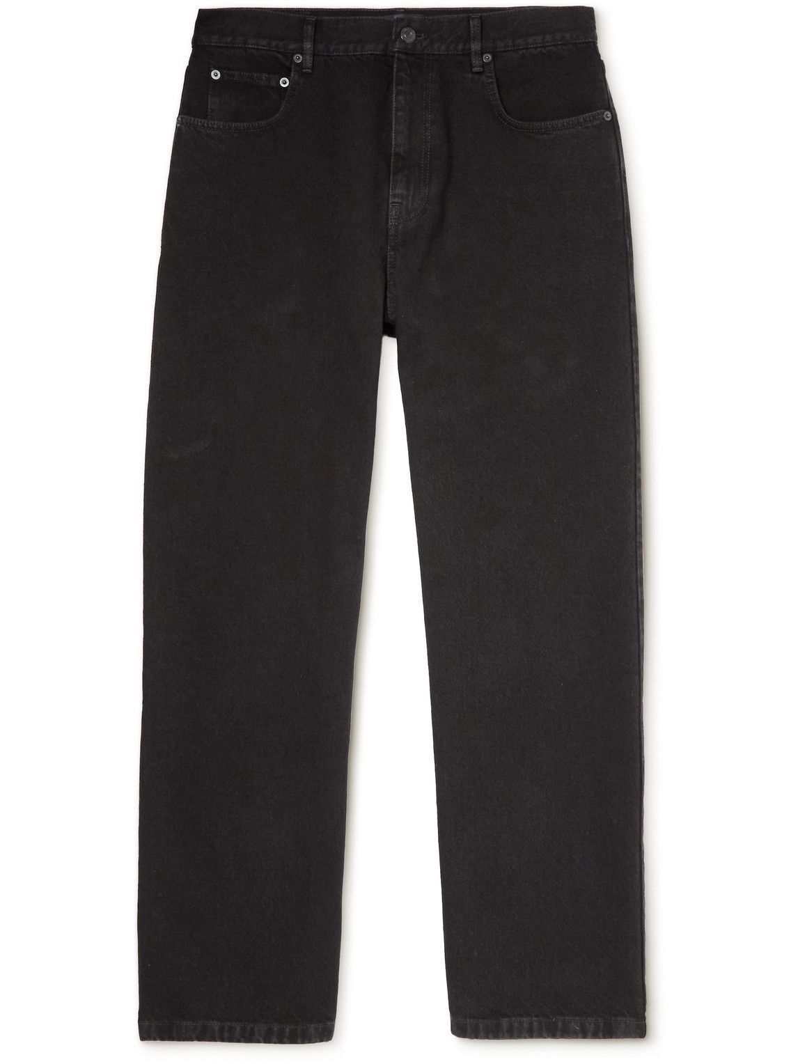 Balenciaga black organic japanese denim wide pants