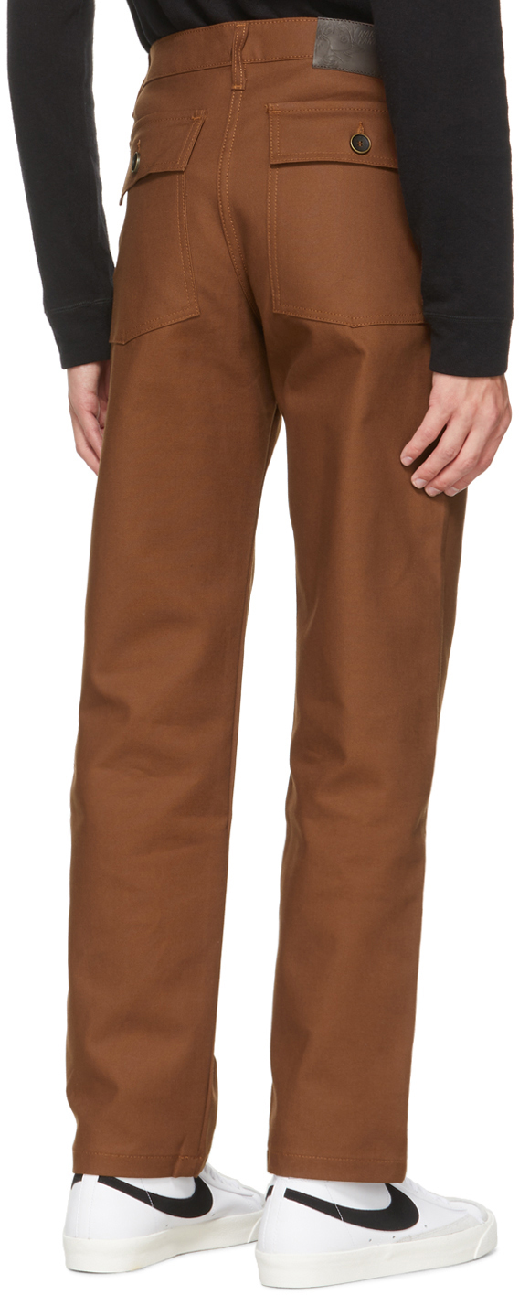 Naked \u0026 Famous Denim Brown Canvas Work 