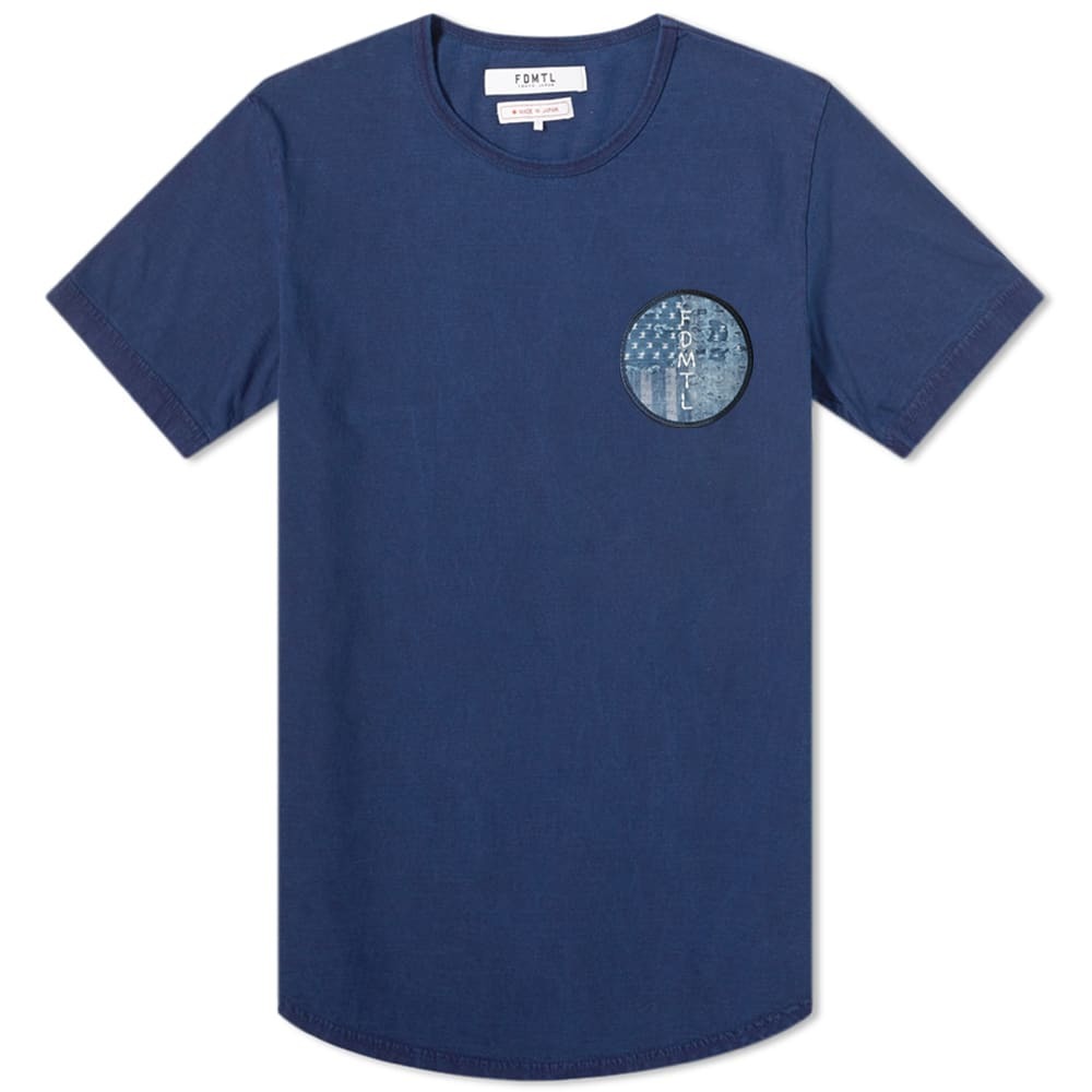 FDMTL Circle Boro Indigo Tee FDMTL