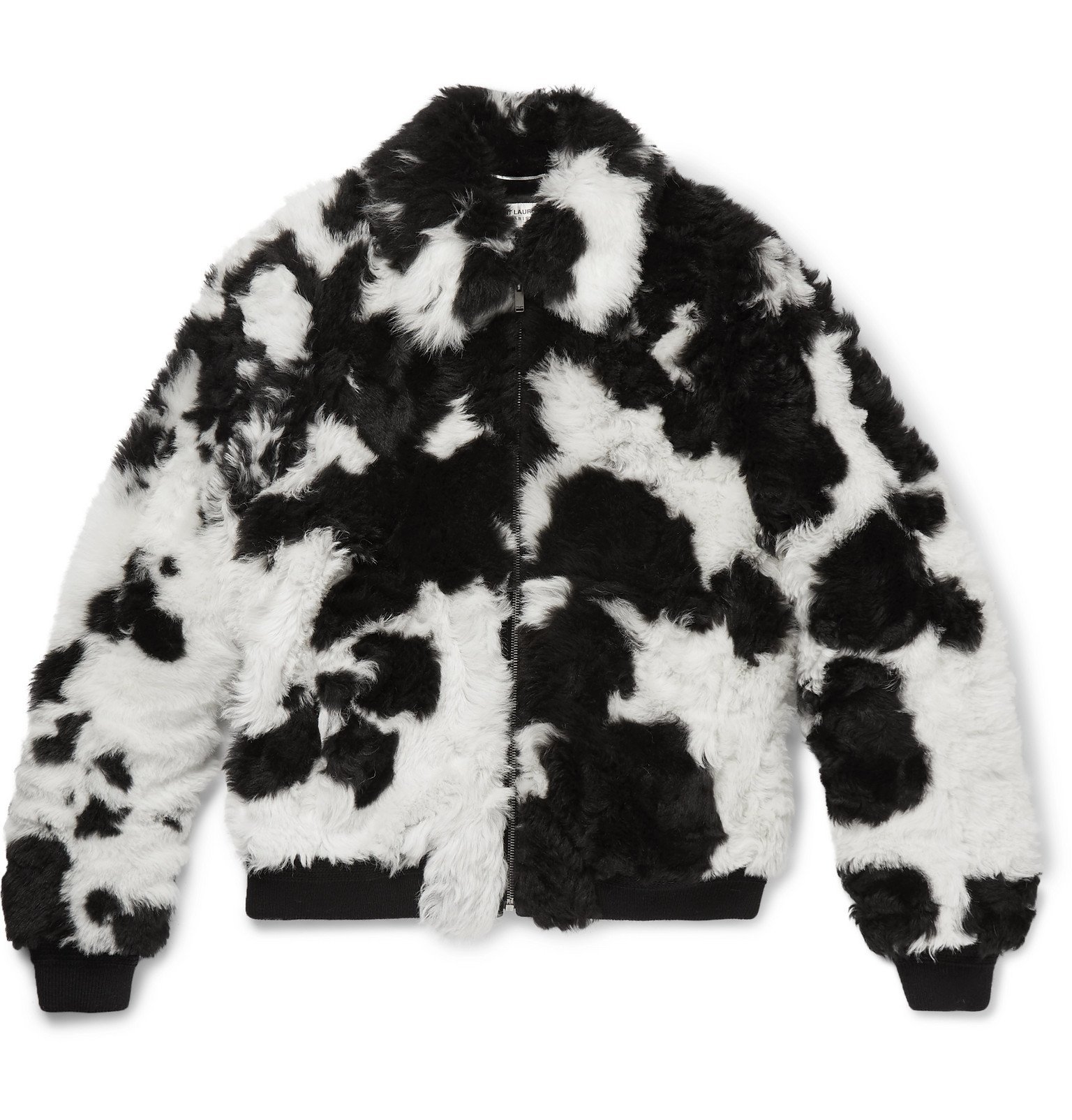 saint laurent shearling bomber jacket