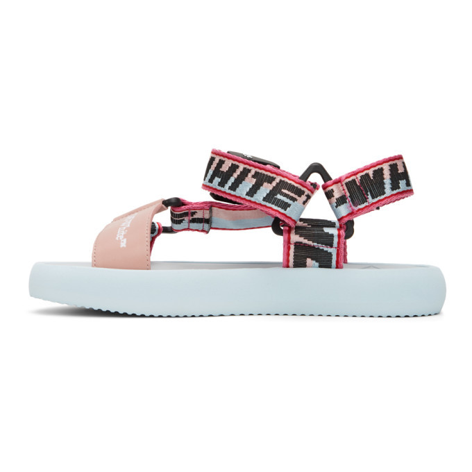 off white pink and blue sandals