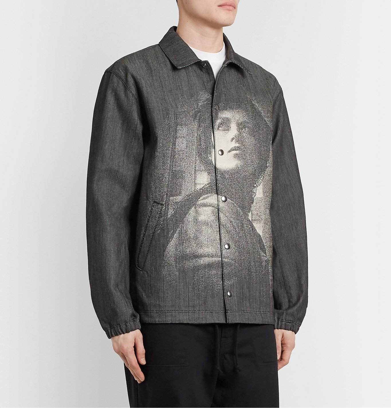 Undercover - Cindy Sherman Printed Embroidered Denim Coach Jacket