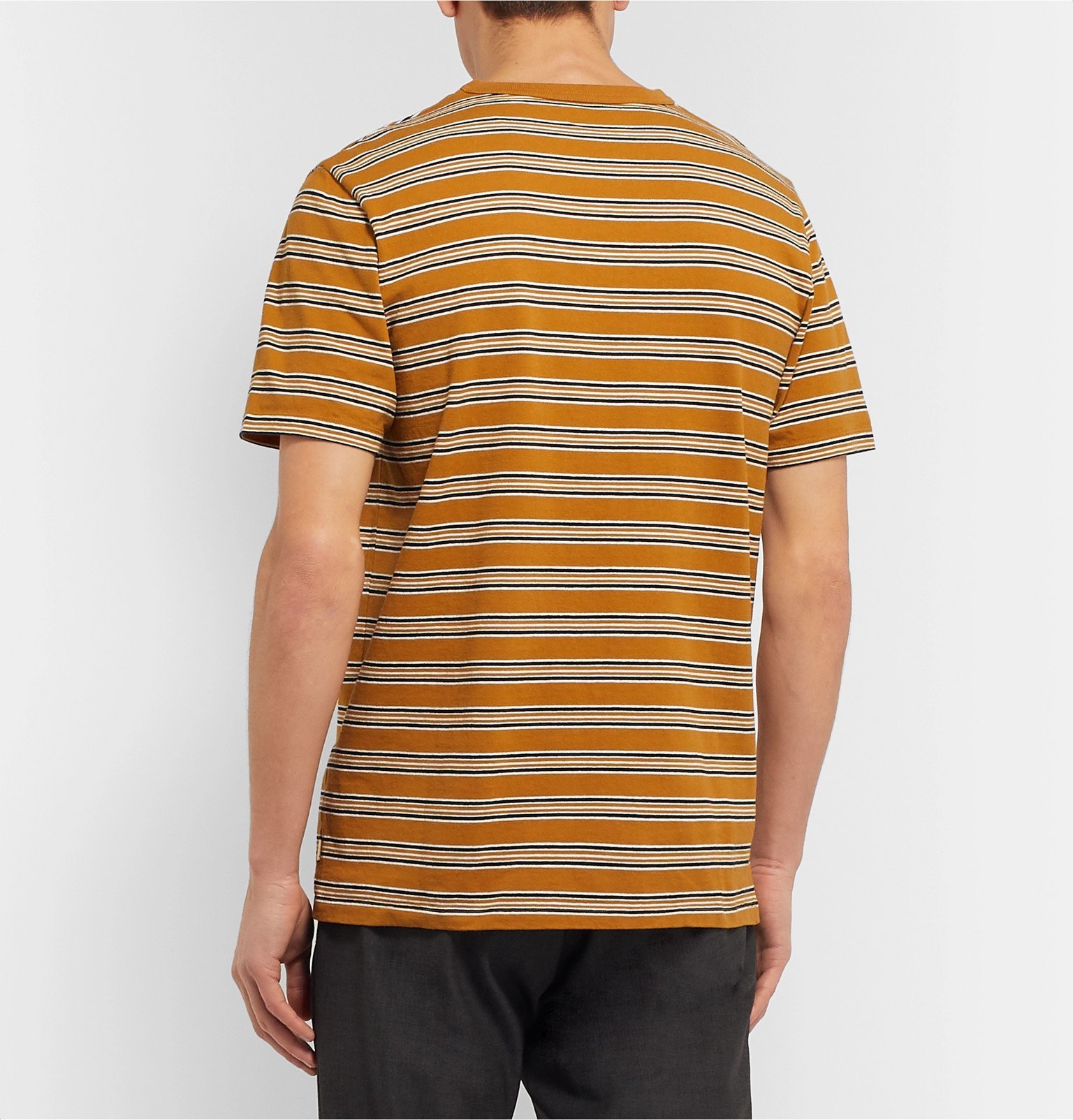 Bellerose - Striped Cotton-Jersey T-Shirt - Yellow Bellerose