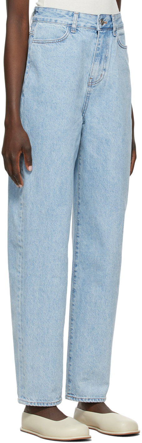 AMOMENTO Blue Recycled Cotton Denim 