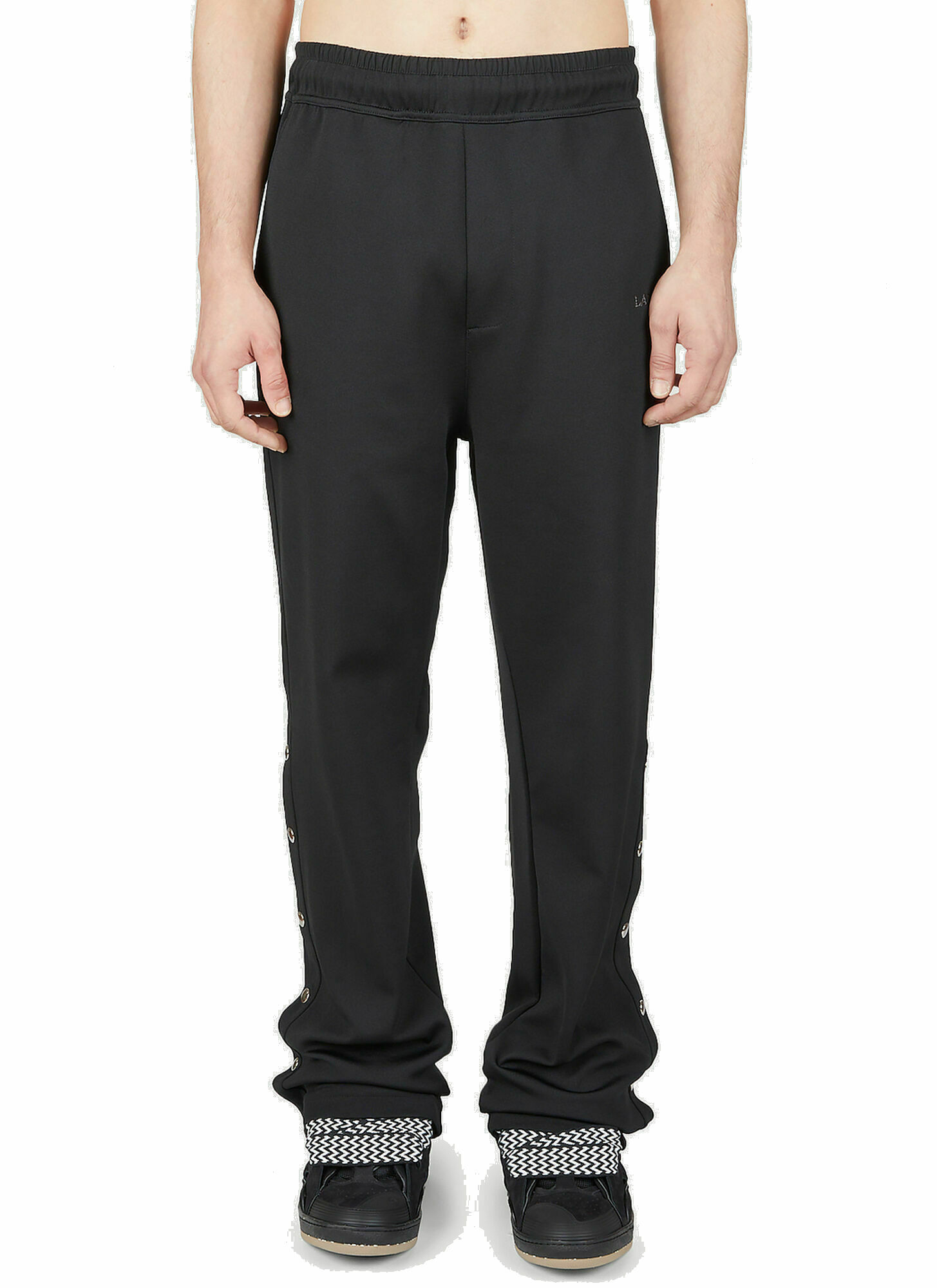 Lanvin - Embroidered Logo Track Pants in Black Lanvin