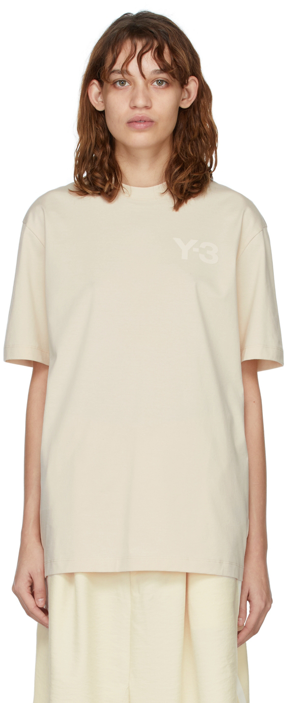 Y-3 Beige CL Logo T-Shirt Y-3