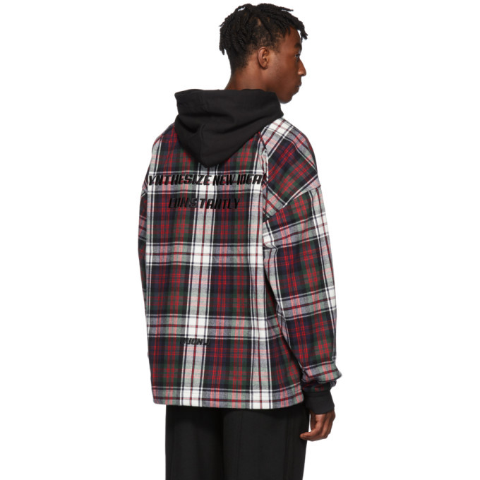 Juun.J Green Flannel Hoodie Juun.J