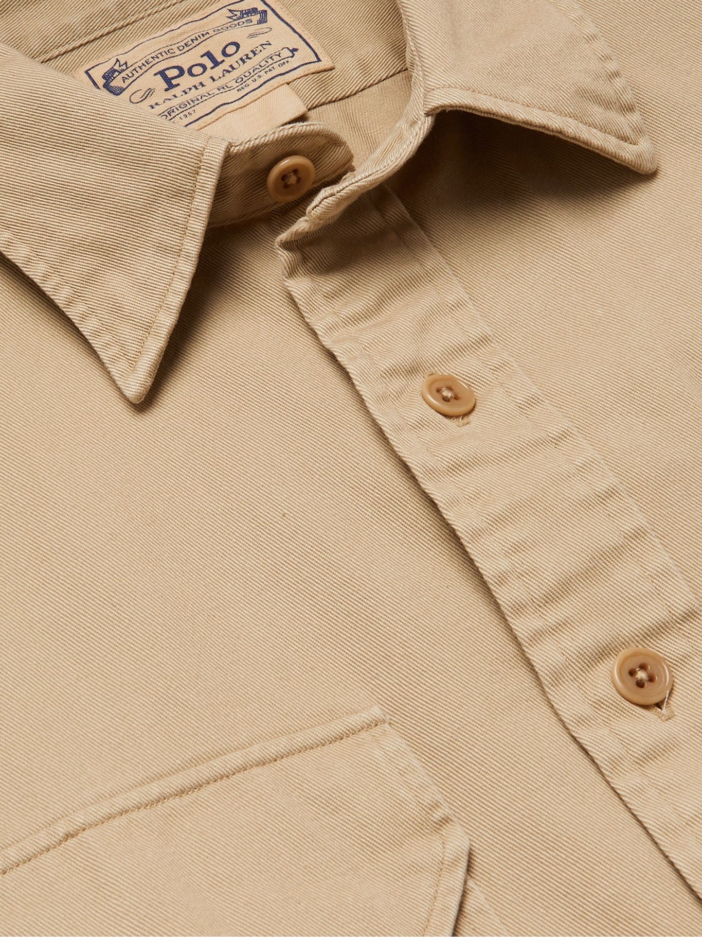 POLO RALPH LAUREN - Cotton-Twill Shirt - Brown Polo Ralph Lauren