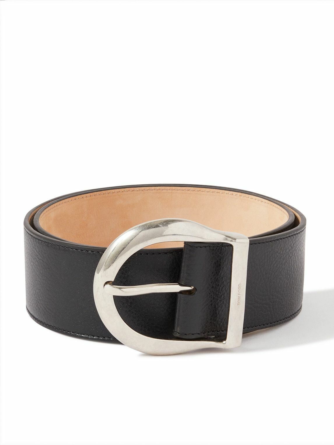 TOM FORD FullGrain Leather Belt Black TOM FORD