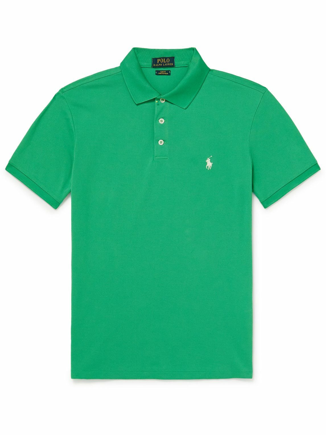 Photo: Polo Ralph Lauren - Slim-Fit Stretch-Cotton Piqué Polo Shirt - Green