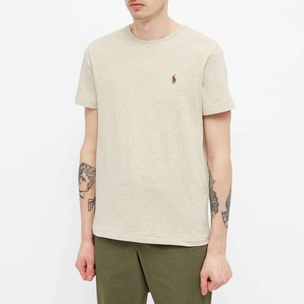 Polo Ralph Lauren Men's Custom Fit T-Shirt in Expedition Dune Heather ...