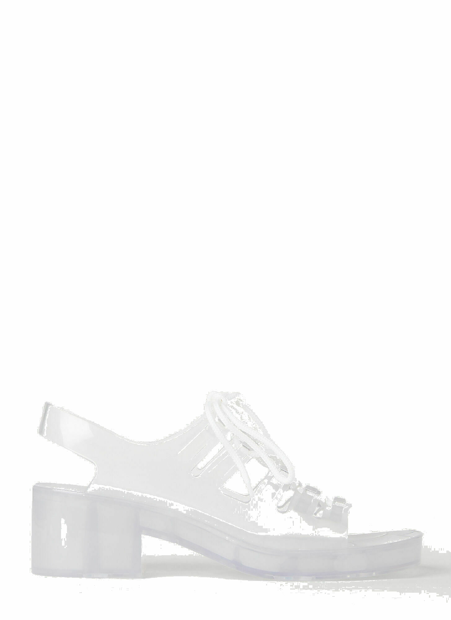 Bottega Veneta - Jelly Heeled Sandals in Transparent Bottega Veneta