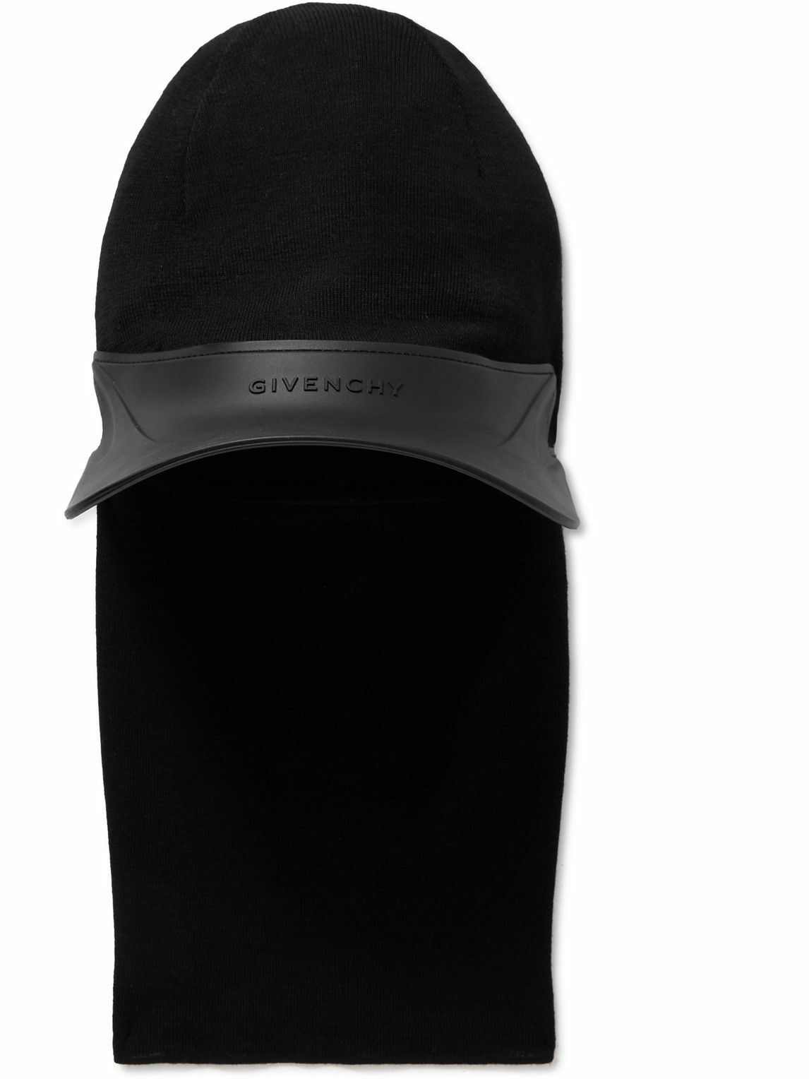 Givenchy LogoEmbossed WoolBlend Brimmed Balaclava Givenchy