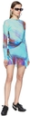 Paula Canovas Del Vas Blue Nylon Mini Skirt