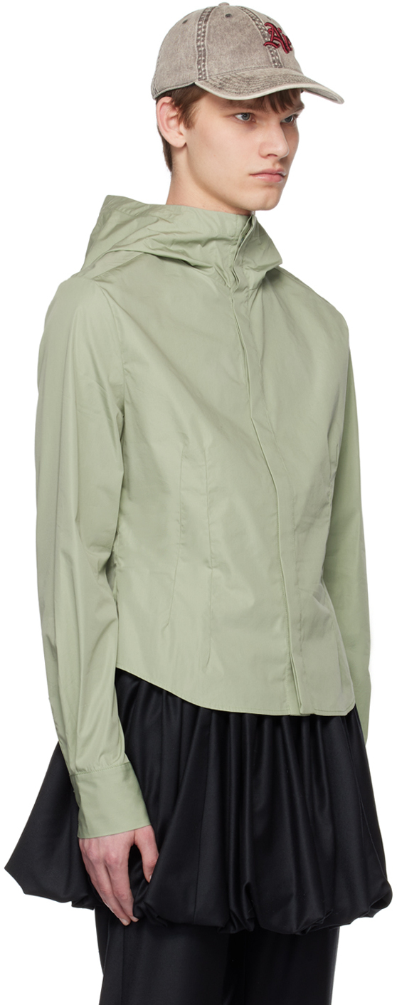 AARON ESH Green Double Dart Jacket