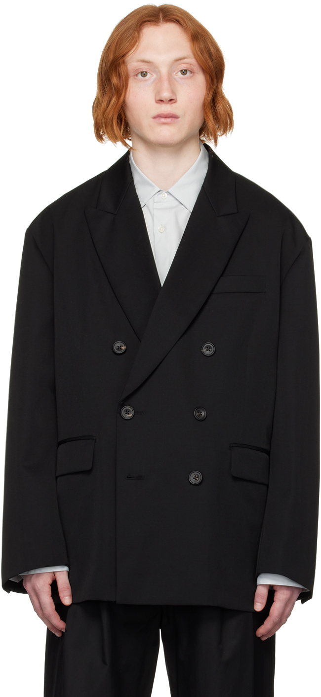 stein Black Double-Breasted Blazer