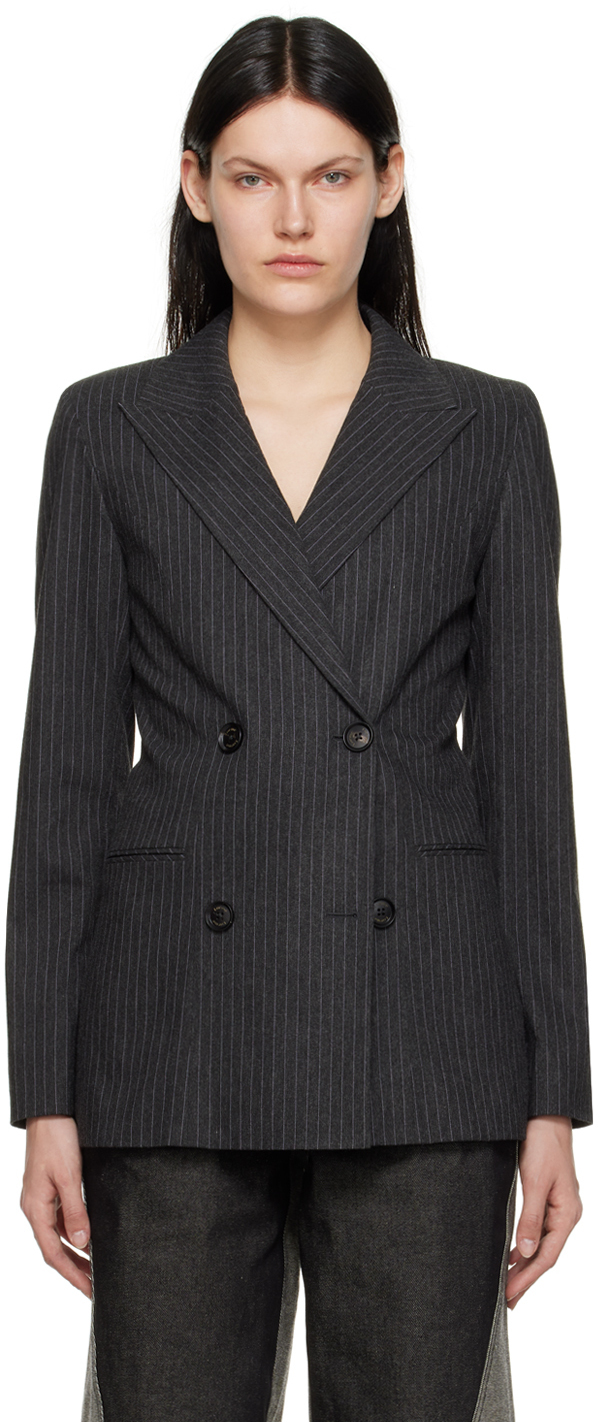 Elleme Gray Pinstripe Blazer