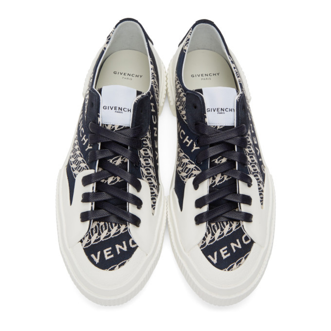 givenchy chain tennis light low sneakers in canvas