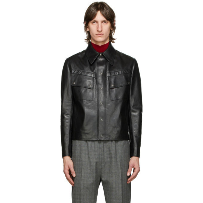 Givenchy Black Leather Vintage Fit Jacket Givenchy