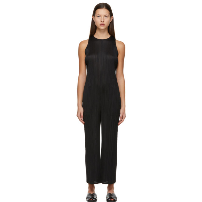 Pleats Please Issey Miyake Black Monthly Colors December Jumpsuit