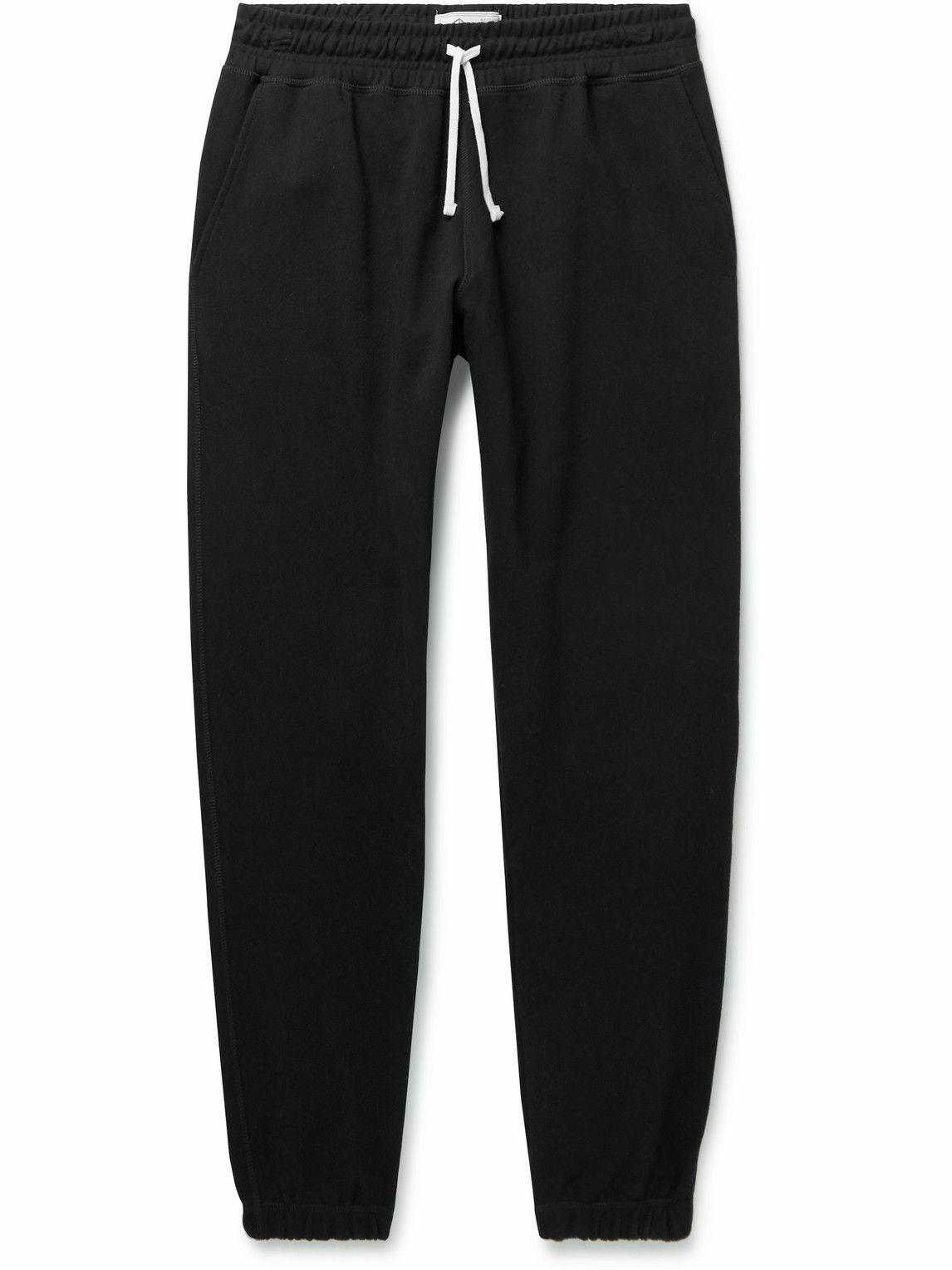Photo: Bather - Tapered Cotton-Jersey Sweatpants - Black