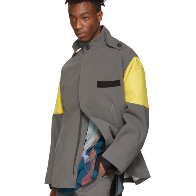 Kiko Kostadinov Grey and Yellow Kutch Parka Kiko Kostadinov
