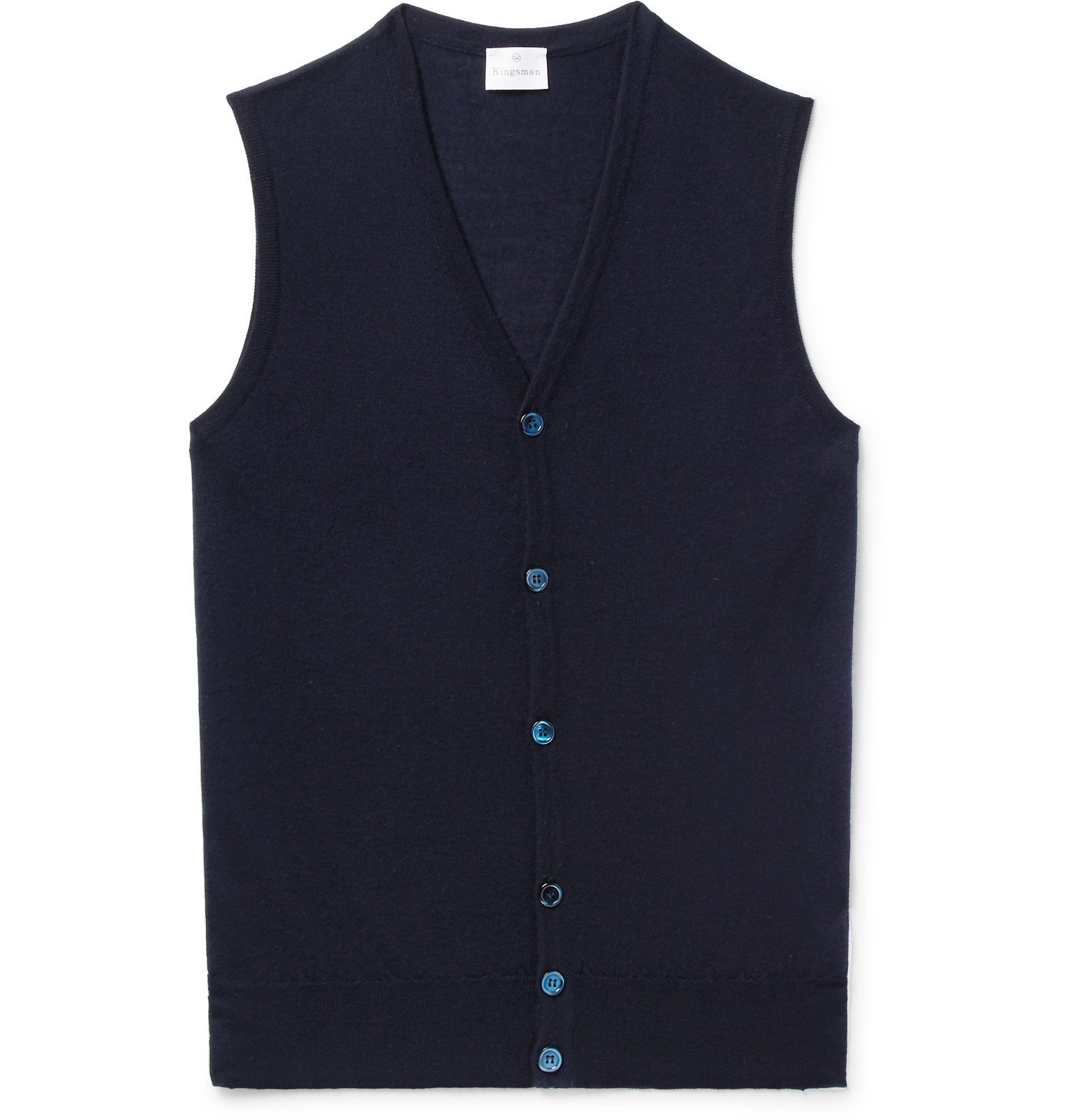 Kingsman - Cashmere Sweater Vest - Blue Kingsman