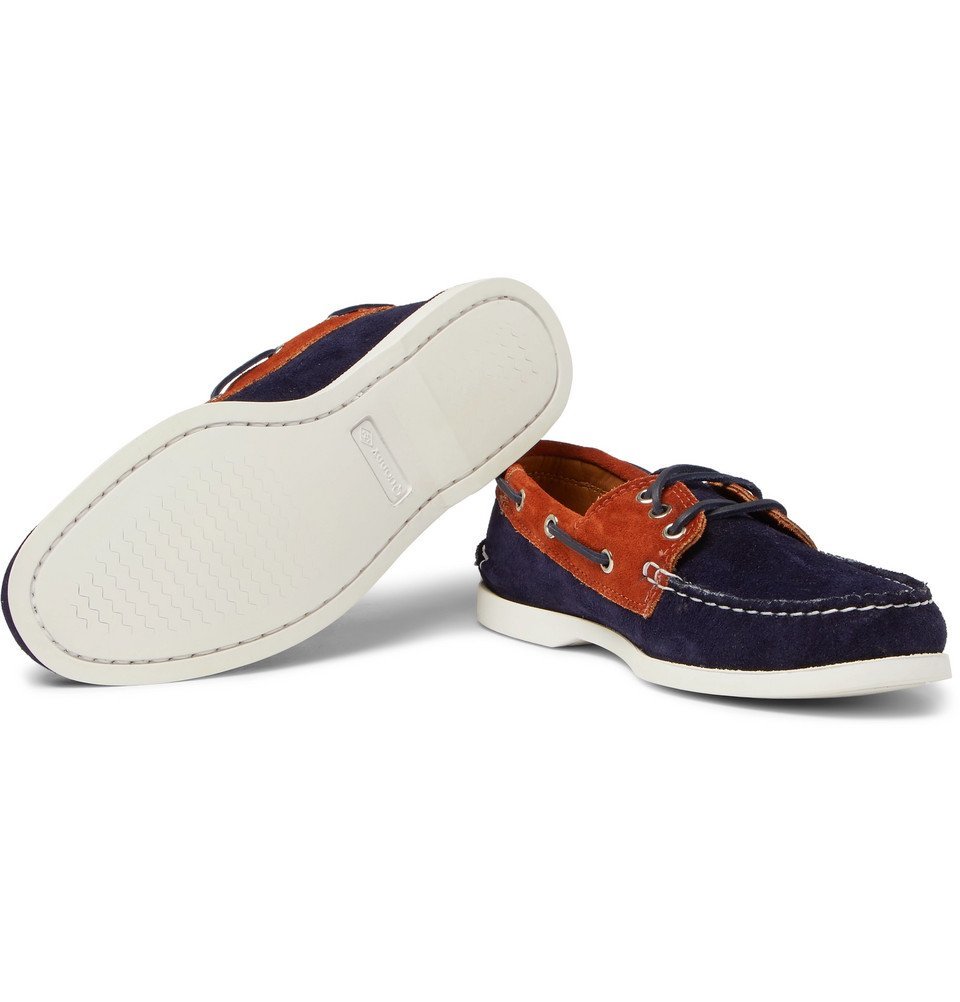 Quoddy - Downeast Two-Tone Suede Boat Shoes - Navy Quoddy