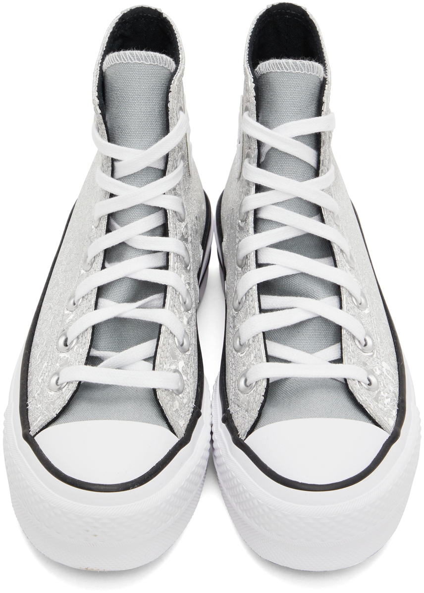 all star converse silver