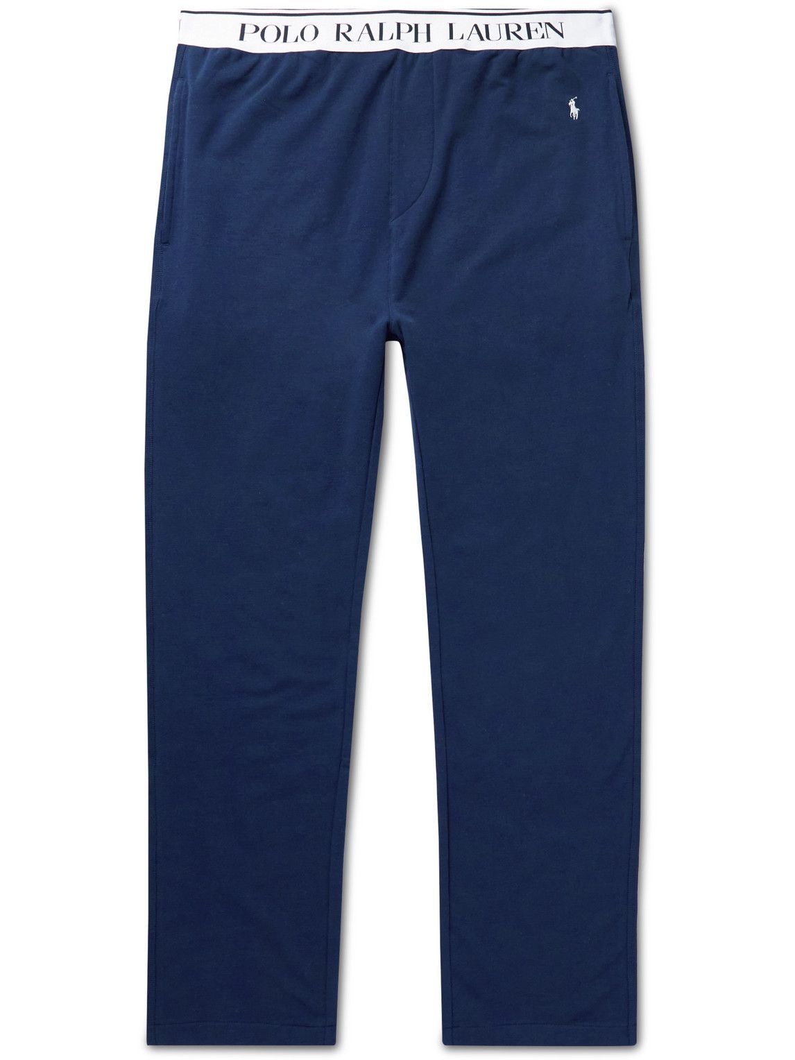 Photo: Polo Ralph Lauren - Slim-Fit Logo-Jacquard Cotton-Blend Jersey Pyjama Trousers - Blue