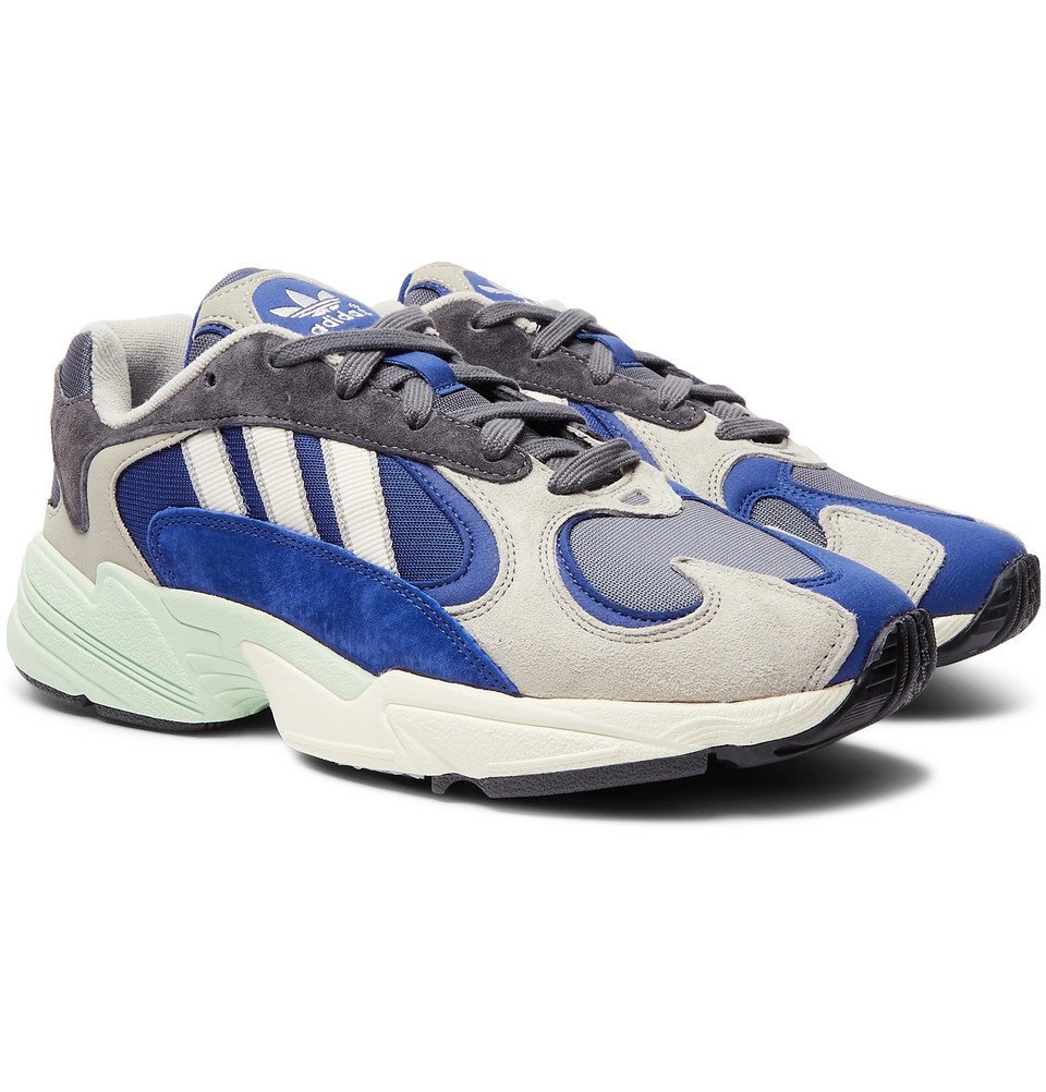 adidas originals yung 1 suede and mesh sneakers