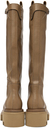 Rick Owens Taupe Pull On Bogun Boots
