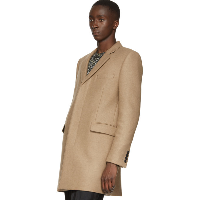 tan tailored coat